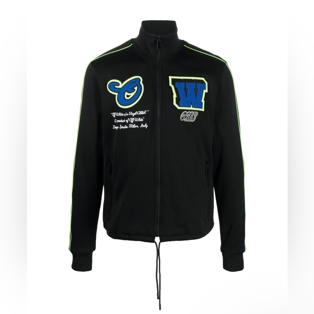 Off-White Logo-Patch Varsity Jacket